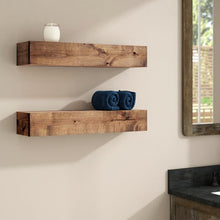 Load image into Gallery viewer, Ayansh 2 Piece Alder Solid Wood Shelf Floating Set

