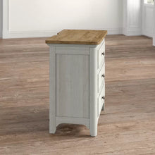 Load image into Gallery viewer, Ayden 30&#39;&#39; Tall 3 - Drawer Solid Wood Nightstand in Antique White/Chestnut
