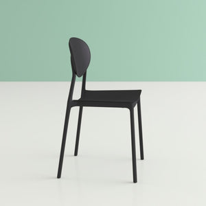Ayleen Stacking Side Chair (Set of 2) Black #1403HW