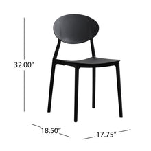 Load image into Gallery viewer, Ayleen Stacking Side Chair (Set of 2) Black #1403HW
