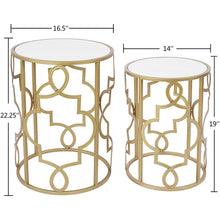 Load image into Gallery viewer, Azriel 22.25&#39;&#39; Tall Drum Nesting Tables (Set of 2)
