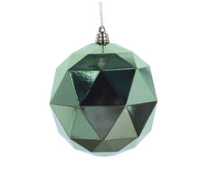 Load image into Gallery viewer, 6" H x 6" W x 6" D Celadon Holiday Décor Geometric Ball Ornament (Set of 4)
