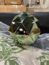 Load image into Gallery viewer, 6" H x 6" W x 6" D Celadon Holiday Décor Geometric Ball Ornament (Set of 4)
