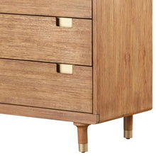 Load image into Gallery viewer, 60 Inch 6 Drawer Wooden Dresser with Cutout Pulls, Brown by Casagear Home 6678RR-OB
