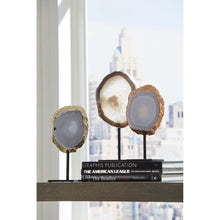 Load image into Gallery viewer, Silver Edge Agate Sculpture
