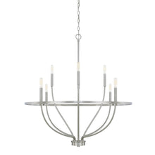 Load image into Gallery viewer, Brushed Nickel Babson Candle Style Wagon Wheel Chandelier OG353
