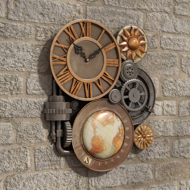 Large Bagdad Gears Sculptural Wall Clock