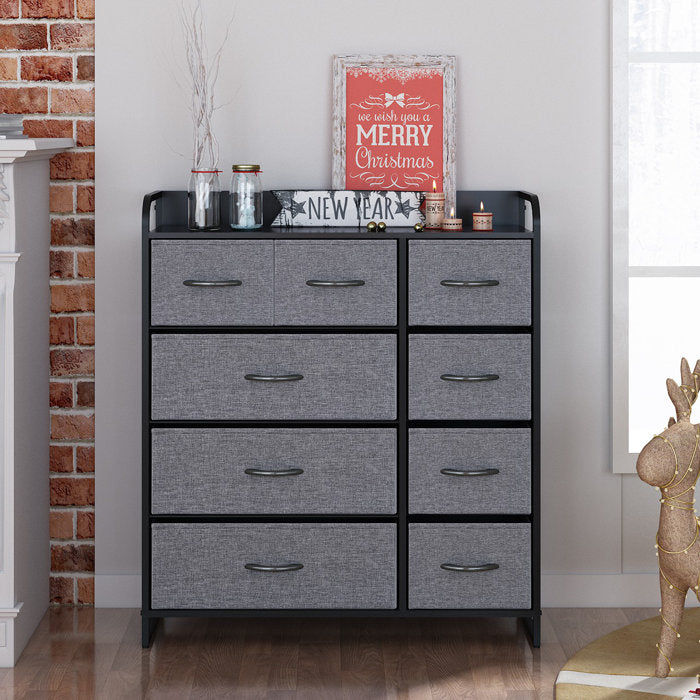 Gray Bahia 9 Drawer Dresser