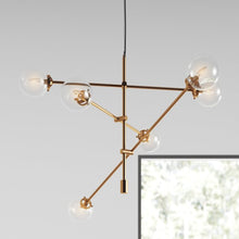 Load image into Gallery viewer, 6 - Light Unique Chandelier in Gold Finish #9587
