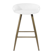 Load image into Gallery viewer, White/Bronze Bak Bar &amp; Counter Stool (Set of 2) aw738
