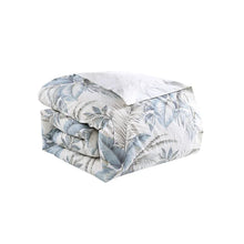 Load image into Gallery viewer, Bakers Bluff Blue/Ivory Standard Cotton 180 TC Reversible 3 Piece Comforter Set full/queen
