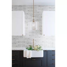 Load image into Gallery viewer, Aged Brass Baldwyn 1 - Light Single Bell Pendant
