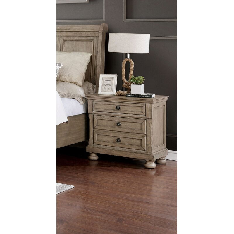 Ballesteros 3 - Drawer Nightstand in Gray 7690RR-OB