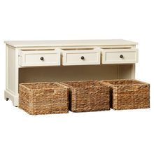 Load image into Gallery viewer, Ivory Balsam Drawers Storage Bench
