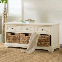 Load image into Gallery viewer, Ivory Balsam Drawers Storage Bench
