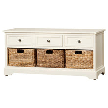 Load image into Gallery viewer, Ivory Balsam Drawers Storage Bench
