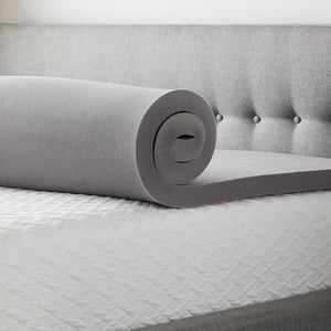 Full Bamboo Charcoal and Aloe Memory Foam Mattress Topper