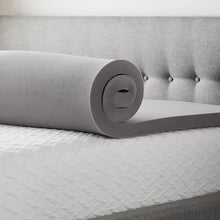 Load image into Gallery viewer, Bamboo Charcoal and Aloe 2&quot; Memory Foam Mattress Topper twin XL

