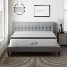 Load image into Gallery viewer, Bamboo Charcoal and Aloe 2&quot; Memory Foam Mattress Topper twin XL
