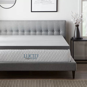 Bamboo Charcoal and Aloe 3" Memory Foam Mattress Topper twin XL