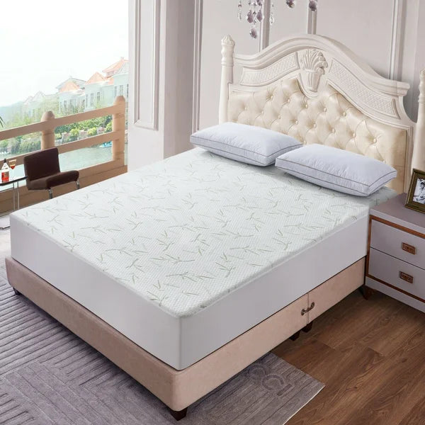 Twin Bamboo Hypoallergenic and Waterproof Fitted Mattress Protector