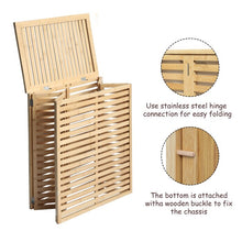 Load image into Gallery viewer, Bamboo Laundry Hamper Basket Set of 2 #2371HW
