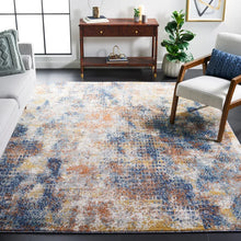 Load image into Gallery viewer, Banegas Abstract Area Rug in Blue/Yellow, Rectangle 9&#39; x 12&#39;
