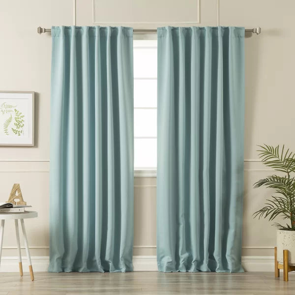 Bantam Solid Blackout Thermal Rod Pocket Curtain Panels, 52