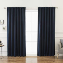 Load image into Gallery viewer, Bantam Solid Blackout Thermal Rod Pocket Curtain Panels, 52&quot;W x 96&quot;L (Set of 2)
