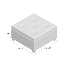 Load image into Gallery viewer, Bantom 29.5&#39;&#39; Wide Tufted Square Storage Ottoman with Storage
