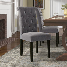 Load image into Gallery viewer, Gray Barbagallo Tufted Parsons Chair (Set of 2)
