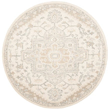 Load image into Gallery viewer, Barden Oriental Handmade Flatweave Wool Area Rug in Ivory / Beige, Round 5&#39;
