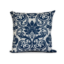 Load image into Gallery viewer, Four 16&quot; x 16&quot; Blue and White Square Pillows #9662
