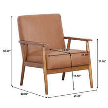 Load image into Gallery viewer, Barlow 21&quot; Armchair, Color: Cognac Polyester Blend, #6336
