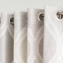 Load image into Gallery viewer, Baronne Geometric Semi-Sheer Grommet Curtain 54&quot; x 84&quot; (Set of 4)
