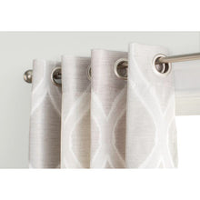 Load image into Gallery viewer, Baronne Geometric Semi-Sheer Grommet Curtain Panels (Set of 2) MRM/GL3396
