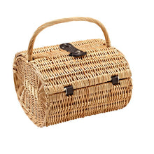 Load image into Gallery viewer, Barrel Picnic Basket  **BASKET ONLY - DOES NOT INCLUDE UTENSILS** #9955
