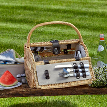 Load image into Gallery viewer, Barrel Picnic Basket  **BASKET ONLY - DOES NOT INCLUDE UTENSILS** #9955
