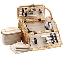 Load image into Gallery viewer, Barrel Picnic Basket  **BASKET ONLY - DOES NOT INCLUDE UTENSILS** #9955
