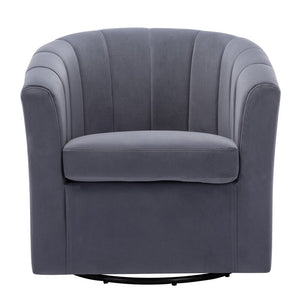 Barrentine 30.3'' Wide Velvet Swivel Barrel Chair 5547RR