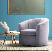 Load image into Gallery viewer, Barrentine Upholstered Swivel Barrel Chair, 16.9&quot; Seat height
