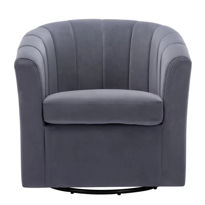 Barrentine Upholstered Swivel Barrel Chair, 16.9