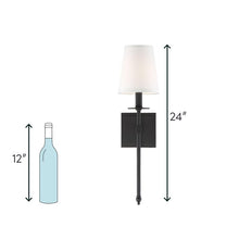 Load image into Gallery viewer, 24&quot; H x 5&quot; W x 5&quot; D Warm Brass Barrett 1 - Light Dimmable Wallchiere (Set of 2)
