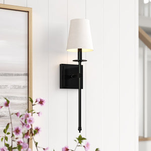 20" H x 5" W x 5" D Matte Black Barrett 1 - Light Dimmable Wallchiere (Set of 2) MRM/GL2825