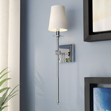 Load image into Gallery viewer, 24&quot; H x 5&quot; W x 5&quot; D Polished Nickel Barrett 1 - Light Dimmable Wallchiere (Set of 2)
