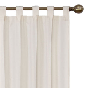 Barretti Cotton Blend Solid Sheer Tab Top Curtain Panels (Set of 2)