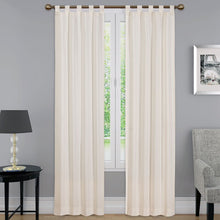 Load image into Gallery viewer, Barretti Cotton Blend Solid Sheer Tab Top Curtain Panels (Set of 2) GL2028
