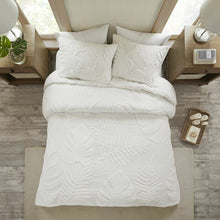 Load image into Gallery viewer, King/Cal. King Comforter + 2 Shams Barron 3 Piece Tufted Cotton Chenille Palm Comforter Set
