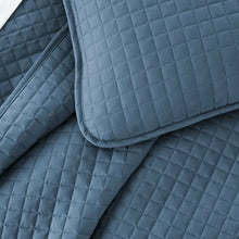Load image into Gallery viewer, King/Cal. King Quilt + 2 King Shams Coronet Blue Barron Microfiber Reversible Quilt Set
