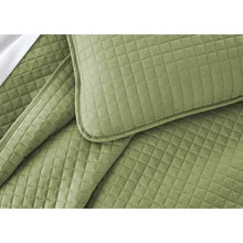 Load image into Gallery viewer, King/Cal. King Quilt + 2 King Shams Sage Green Barron Microfiber Reversible Quilt Set
